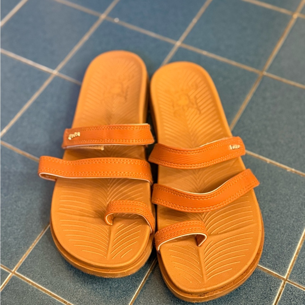 Tan Slide Sandals